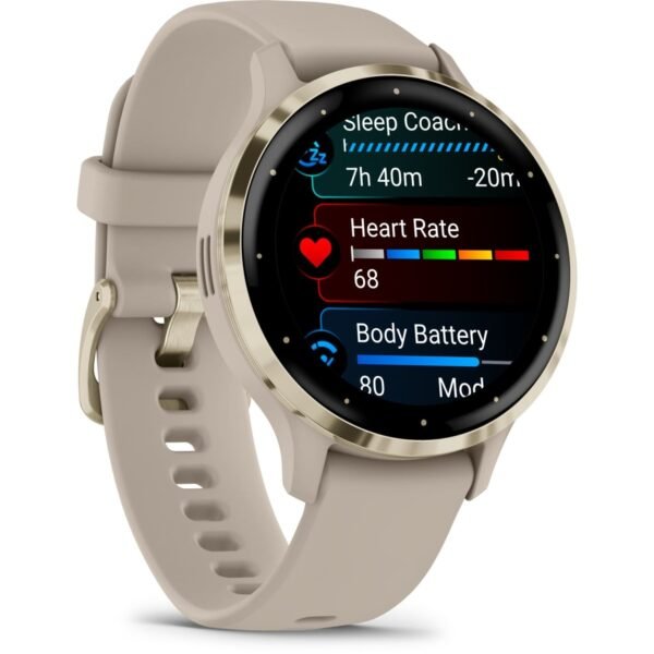 Garmin Venu 3S GPS Smartwatch - french gray/softgold